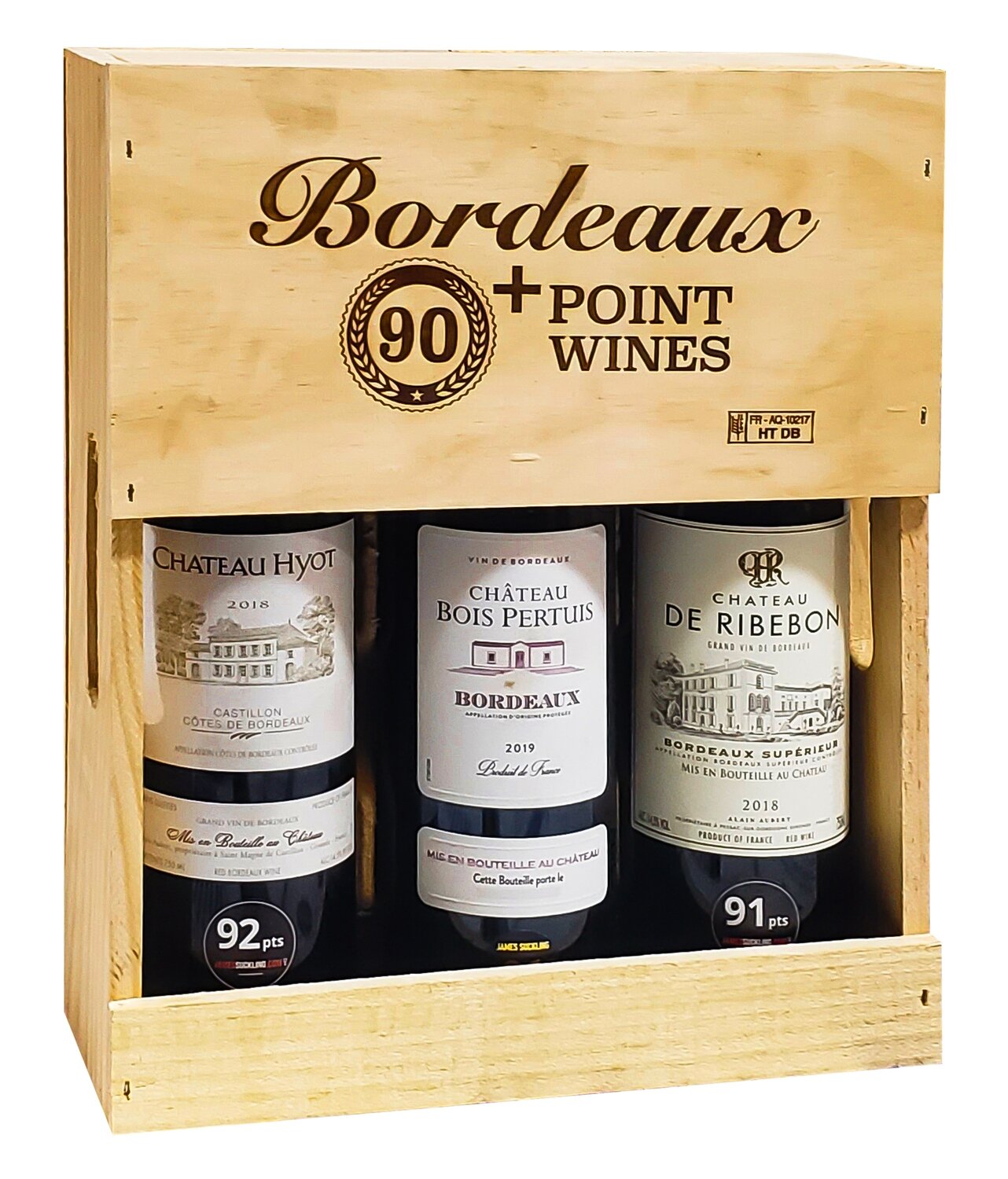 CHATEAU BORDEAUX WINE GIFT BOX 3X750ML