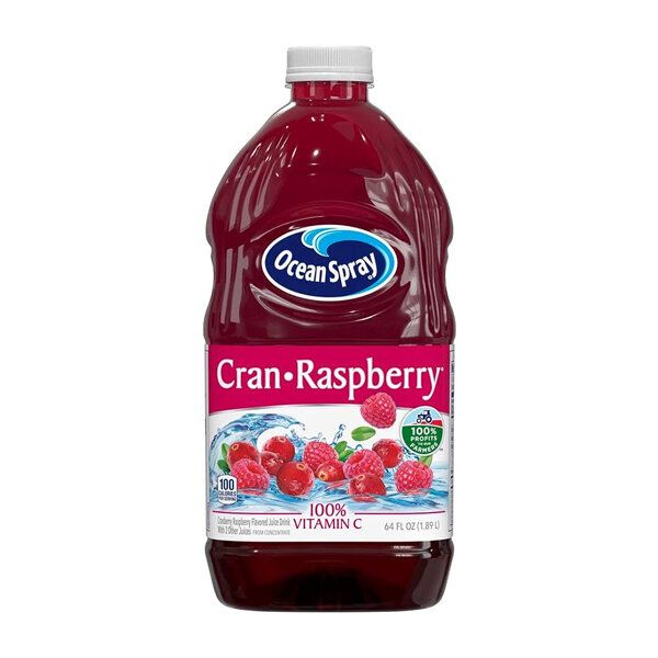 OCEAN SPRAY CRANBERRY &amp; RASPBERRY JUICE 8X64OZ