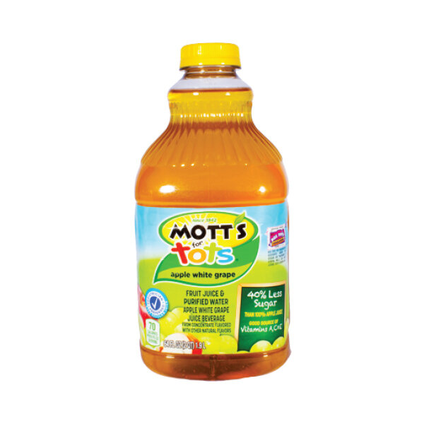 MOTT&#39;S TOTS APPLE &amp; WHITE GRAPE JUICE 8X64OZ