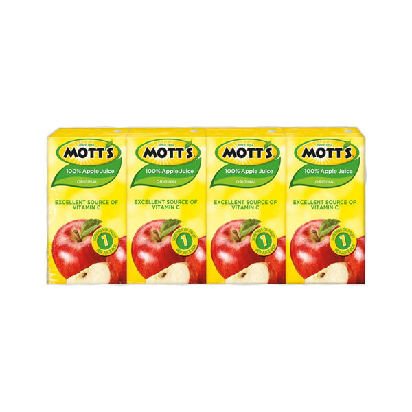 MOTT&#39;S 100% MINI APPLE JUICE 44X4.23OZ