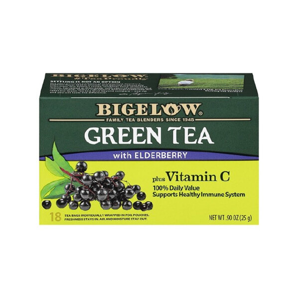 BIGELOW GREEN TEA W/ ELDER BERRY 6X18CT