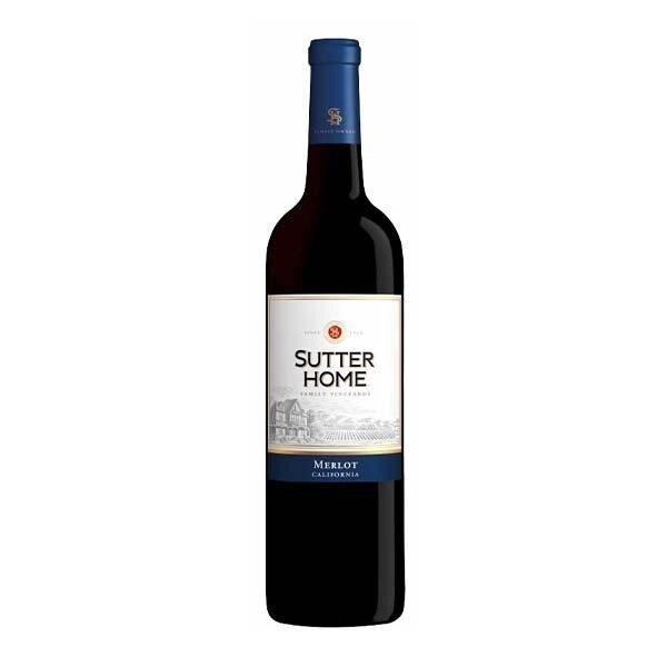 SUTTER HOME MERLOT RED WINE 12X750ML