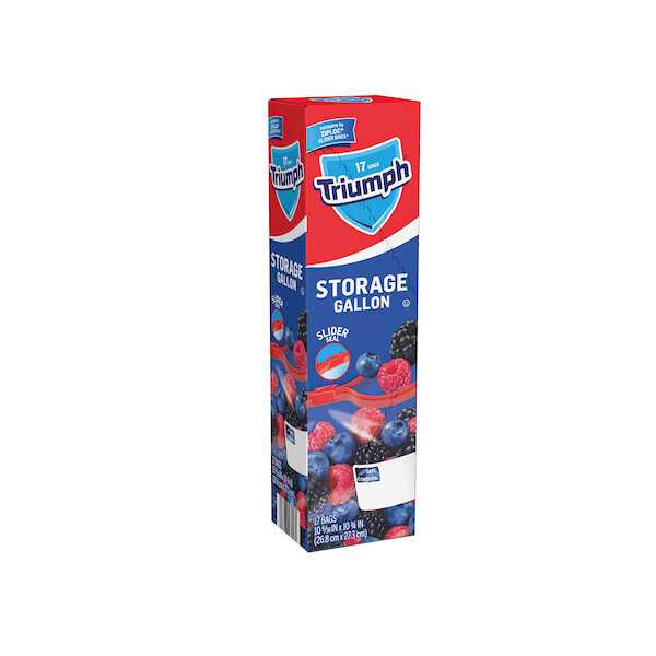 TRIUMPH SLIDER STORAGE GALLON BAGS 12X17CT