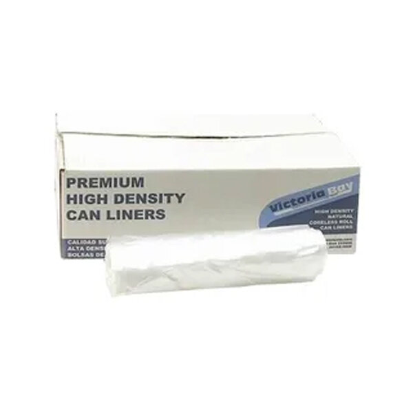 VIC. BAY CAN LINER LD 45GAL WHITE 250CT