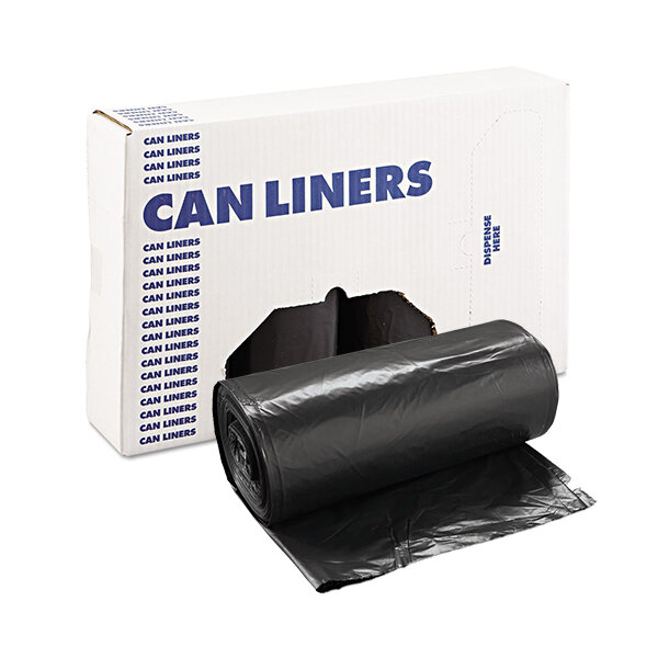BOARDWALK CAN LINER HD 60GAL BLACK 100CT (BWK519)