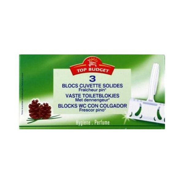 TOP BUDGET BLOCS CUVETTE  WC SOLIDE PIN 40G 12X3CT