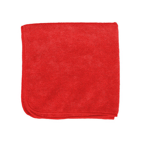 VIC. BAY MICROFIBER CLEANING CLOTHS RED 16&quot;X16&quot; 12X1CT