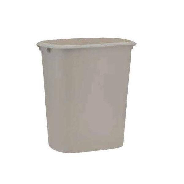 UNITED SOLUTION 40QT WASTEBASKET PEARL TAUPE 6X1CT