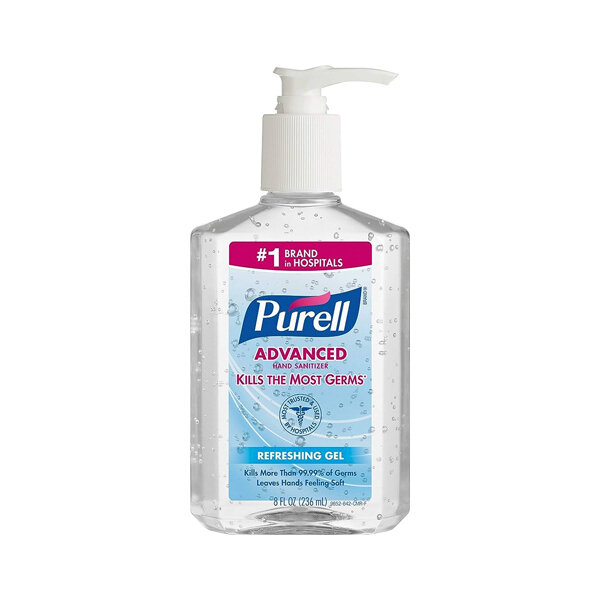 D-PURELL ADVANCED HAND SANITIZER PUMP BOTTLE 12X8OZ