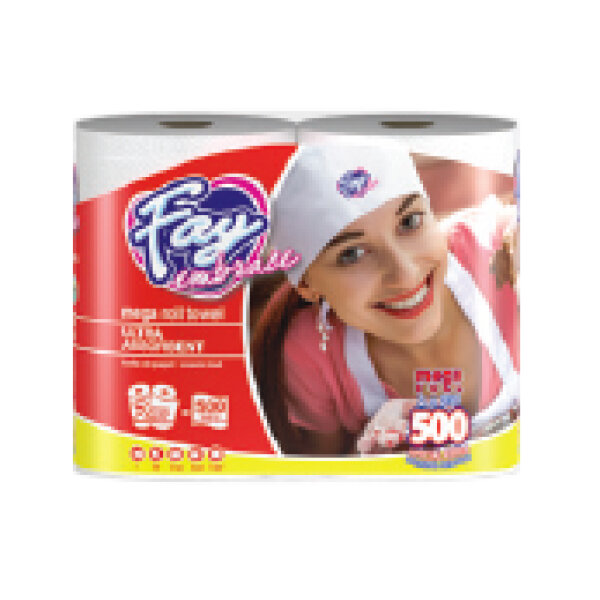 FAY MEGA ROLL TOWEL 4X2CT