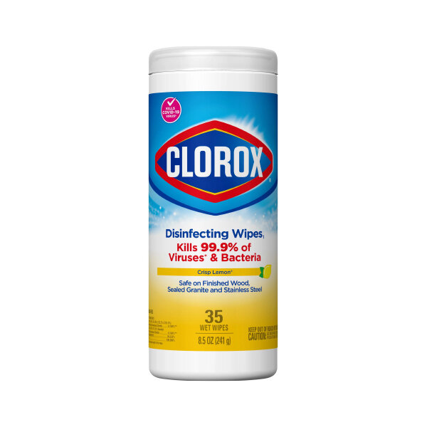 CLOROX DISINFECTING LEMON WIPES (C) 12X35CT