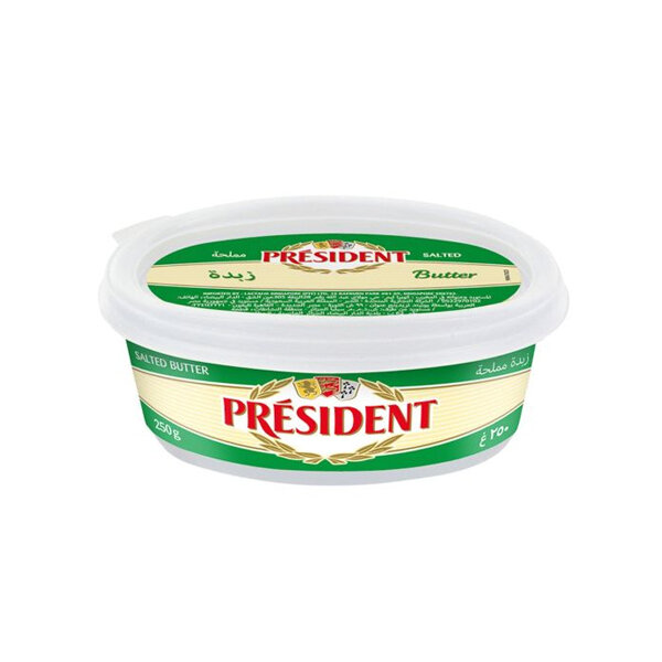 PRESIDENT LIGHT SALTED BUTTER TUB  12/250 GR (390131)  07/21/25