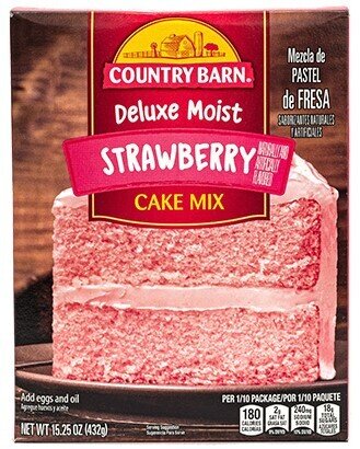 COUNTRY BARN STRAWBERRY CAKE MIX 12X15.25OZ