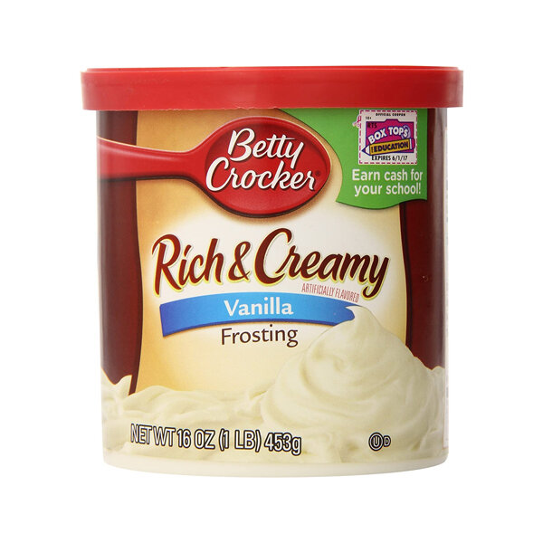 BETTY-CROCKER RICH &amp; CREAMY FROSTING VANILLA 8X16OZ