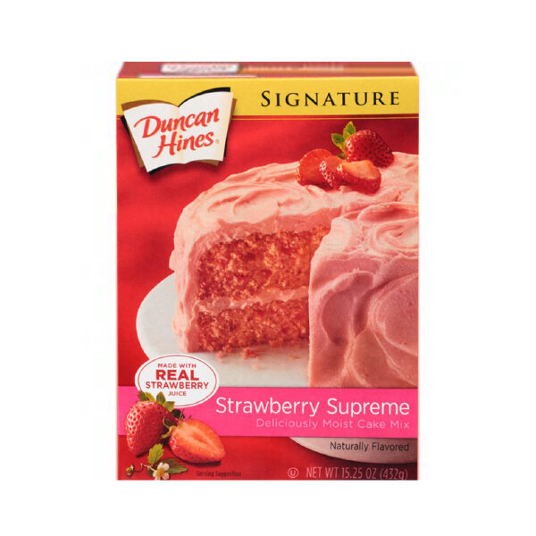 DUNCAN HINES STRAWBERRY SUPREME CAKE MIX 12X15.25OZ