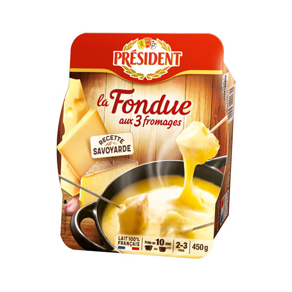 PRESIDENT FONDUE AUX TROIS FROMAGE 12X450GR (003911) 49902