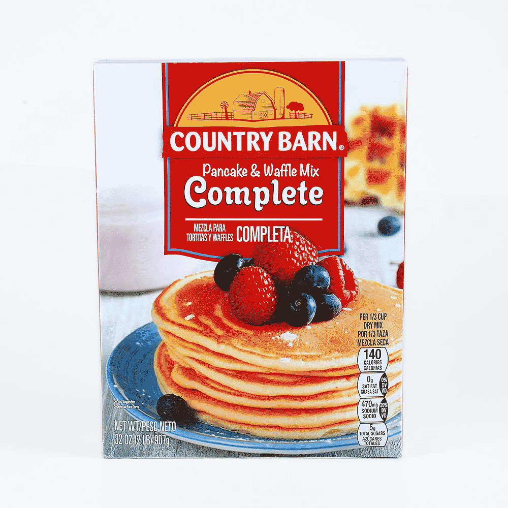 COUNTRY BARN COMPLETE PANCAKE &amp; WAFFLE MIX 12X32OZ