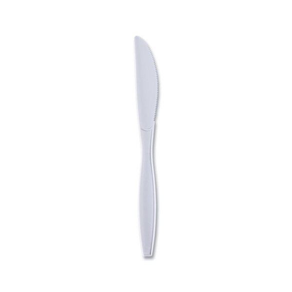 BOARDWALK WHITE PLASTIC KNIVES HEAVY WEIGHT 1000CT