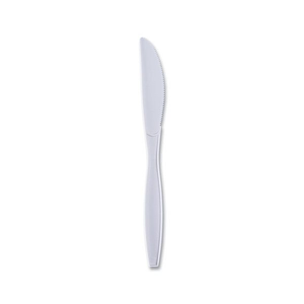 BOARDWALK WHITE PLASTIC KNIVES HEAVY WEIGHT 1000CT