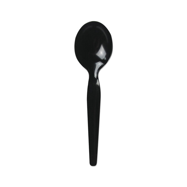 BOARDWALK BLACK PLASTIC SPOONS HEAVY WEIGHT 1000CT