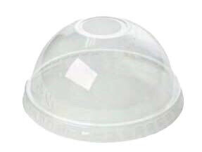MAXIPLAST PET DOME CLEAR LID W/ HOLE 10X100CT