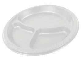 MAXIPLAST 9&quot; PLATE 3 COMP. W/ MINERAL WHITE 400CT