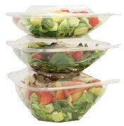 MAXIPLAST 32OZ CLEAR SALAD BOWL W/ LID 300CT