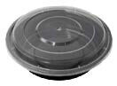 MAXIPLAST 24OZ BLACK ROUND MICROWAVABLE HEAVYWEIGHT CONTAINER W/ LID 150CT