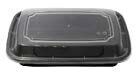 MAXIPLAST 16OZ BLACK LUNCH BOX FOOD CONTAINER W/ LID MICROWAVE &amp; DISHWASHER SAFE 150CT
