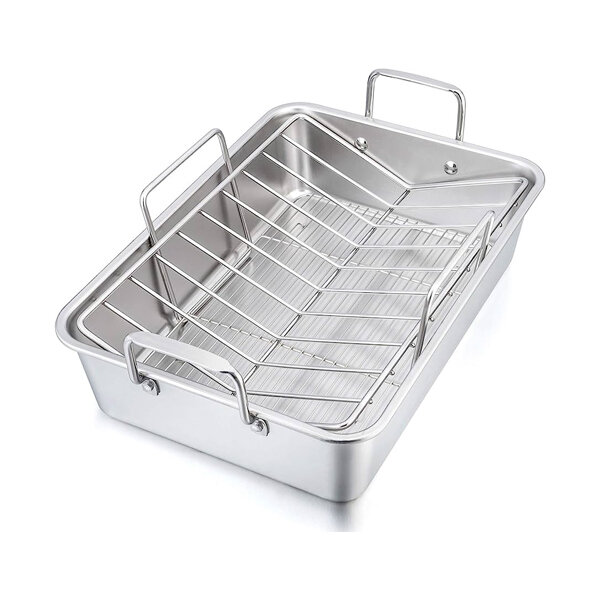 DURABLE RECTANGULAR ROASTER W/ BARS (L) 1X50CT