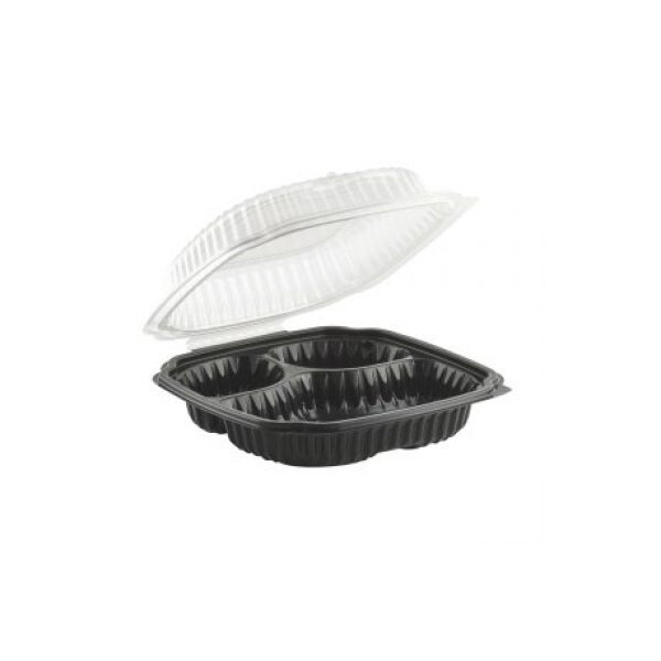 CULINARY LITES NATURES BEST 9&quot;x9&quot; 3 COMPARMENT MICROWAVE CONTAINER 100CT