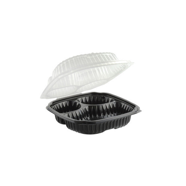 CULINARY CLASSICS 9&quot;x9&quot; 3 COMPARMENT MICROWAVE CONTAINER 100CT