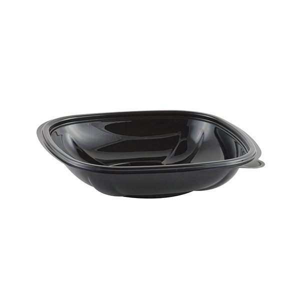 CRYSTAL CLASSICS 7" 16OZ BLACK SQUARE SALAD BOWL 500CT