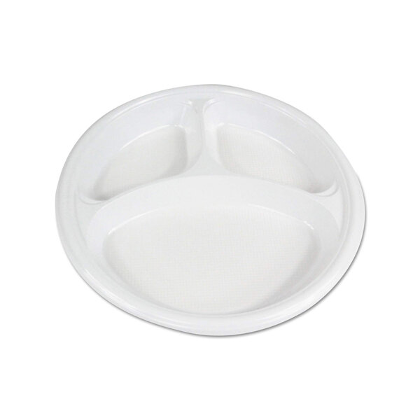 BOARDWALK HI-IMPACT PLASTIC DINNERWARE PLATE 3 COMP 10&quot; 500CT