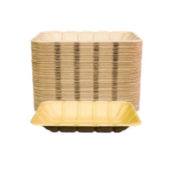 D-BE GREEN 8.5"X5.75" GRID SUPERMARKET TRAY 4X100CT (2DD-G)