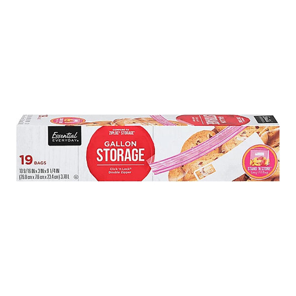 ESSENTIAL-DAY GALLON STORAGE BAGS 12X19CT
