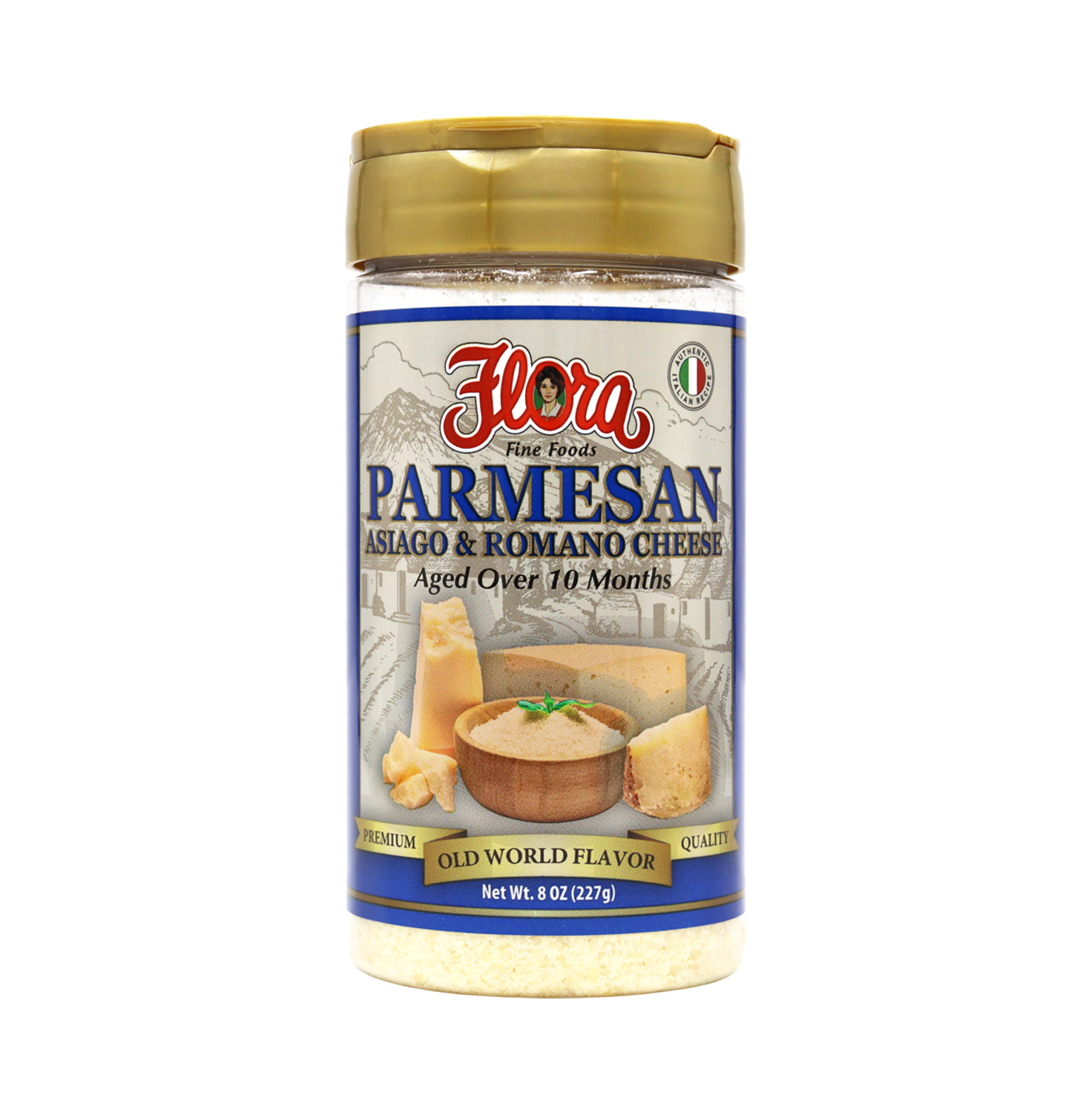 FLORA CHEESE 3 BLEND (PARM-ROM-ASIAGO) 12X8OZ