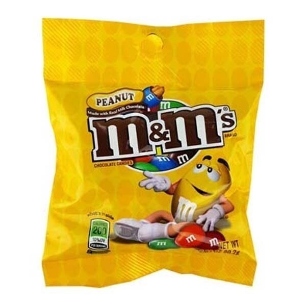 M&amp;M&#39;S PEANUT CHOCOLATE PEG BAGS 12X2.83OZ