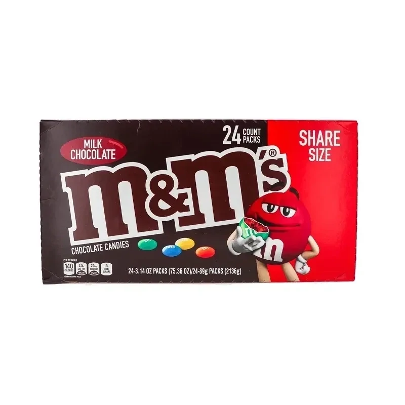 M&amp;M&#39;S MILK CHOCOLATE KING PACKS 24X3.14OZ