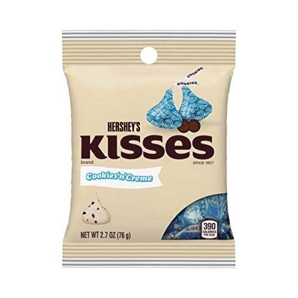HERS. KISSES COOKIES N CREME BAGS 12X2.7OZ