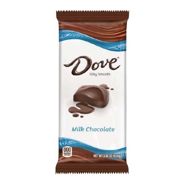 DOVE MILK CHOCOLATE BARS 12X3.3OZ