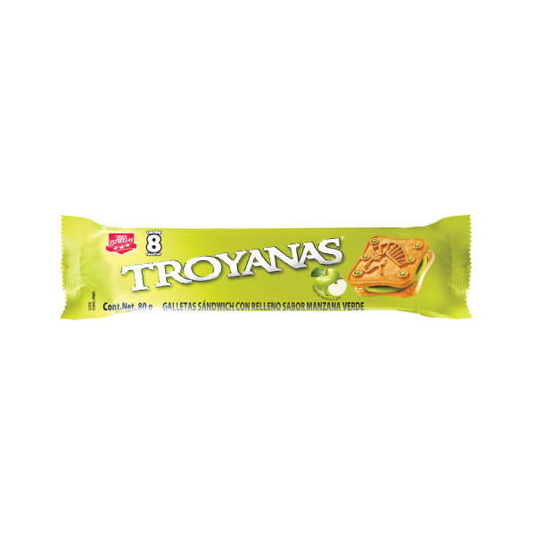 LA MODERNA TROYANAS MANZANA VERD 16X80G