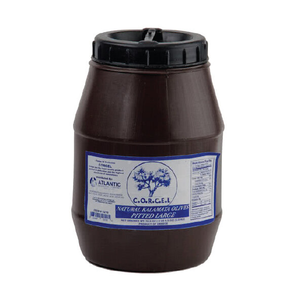 CORCEL NATURAL KALAMATA OLIVES PITTED LARGE 4X4.4#