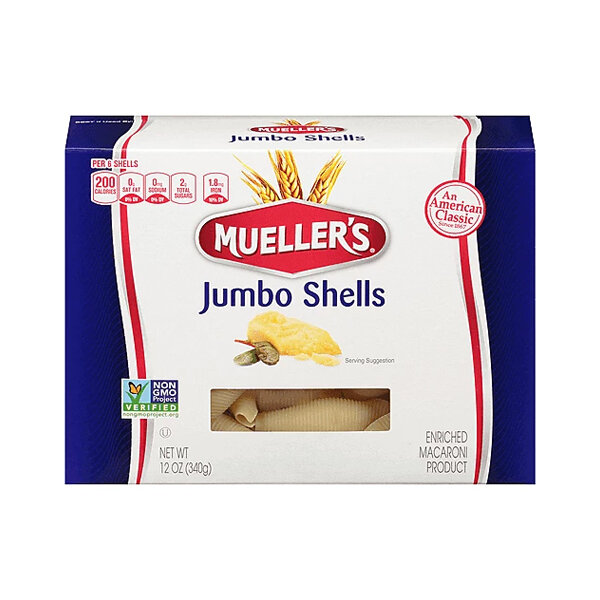MUELLER&#39;S JUMBO SHELLS 12X12OZ