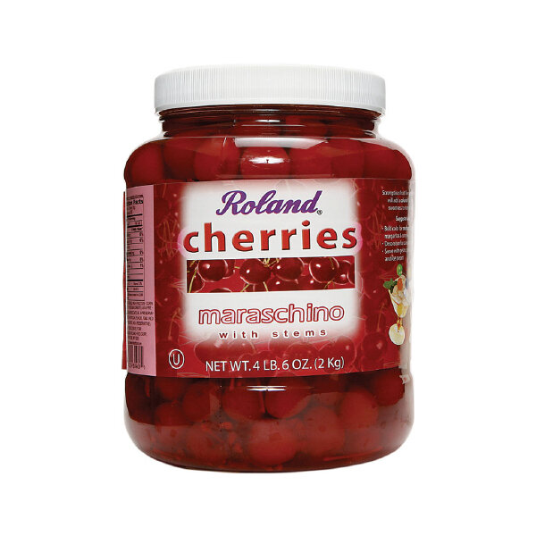 ROLAND MARASCHINO CHERRIES W/ STEMS 6X0.5G