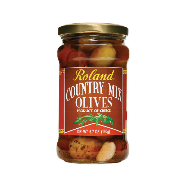 ROLAND GREEK COUNT MIX OLIVES 12X7OZ