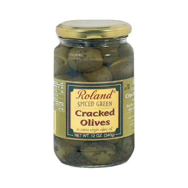 ROLAND CRACKED GREEN OLIVES 12X10.5OZ