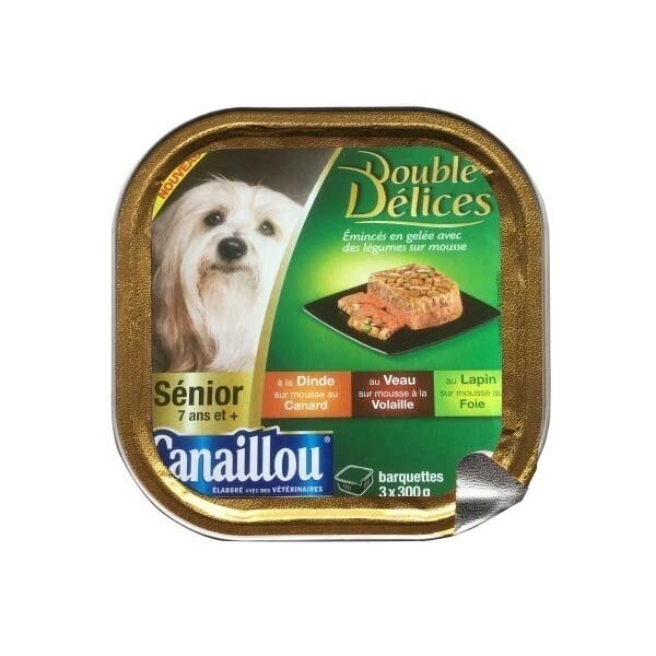 CANAILLOU BARQUETTES SENIOR 7ANS ET PLUS PETIT CHIEN 6X3X300G