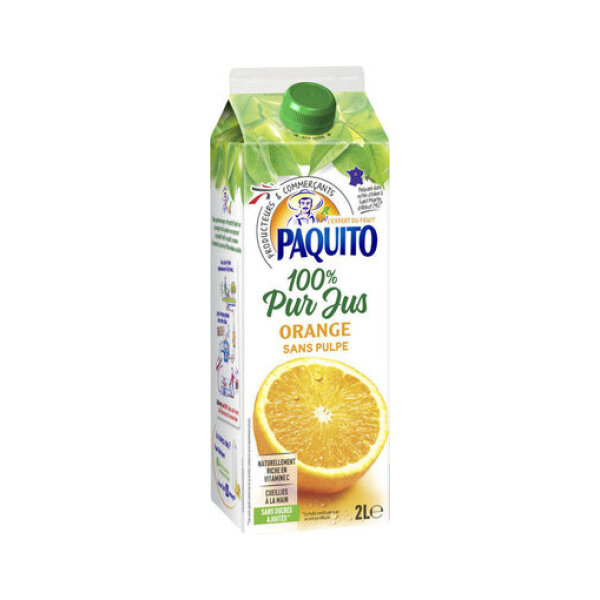 PAQUITO 100% PUR JUS ORANGE SAN PULP TETRA 6X2L (111)