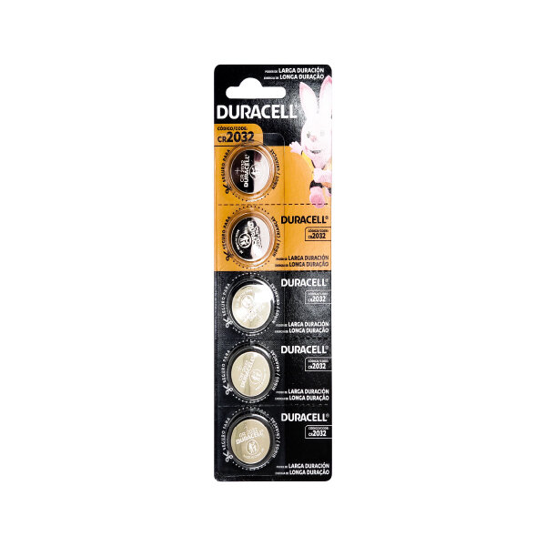 DURACELL 3V CR2032B LITHIUM BATTERY 4X5CT
